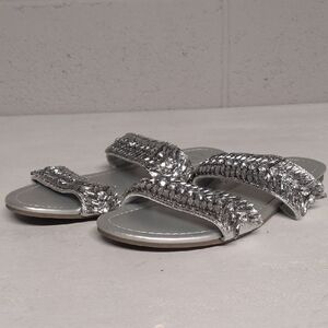 GUESS Silver Embellished Women's Sandals Size 9